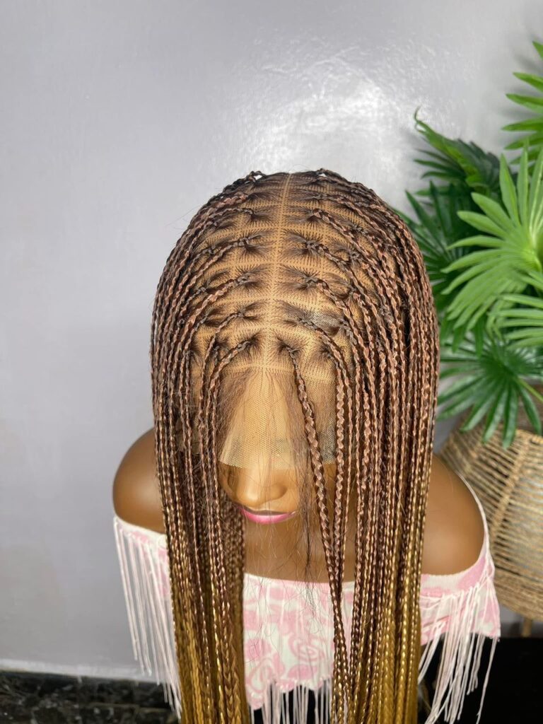 Bone Straight Braids Full Lace