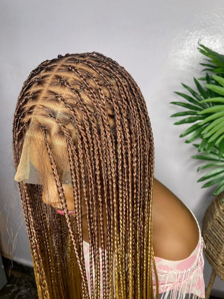 Bone Straight Braids Full Lace